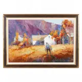 Blue Ridge Homestead by Jim Crompton, Oil on canvas, sold Jun 2023