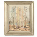Forest Interior by Stanley Morel Cosgrove, Oil on canvas panel, sold Jun 2023