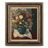 Still Life with Summer Flowers by Shannon Thomas, Oil on canvas, sold Jun 2023