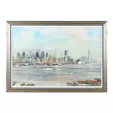 Manhattan from Jersey City by Kamil Kubík, Oil on canvas, sold Jun 2023