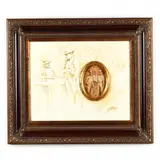 War Stories by Larry Greer, Varnished watercolor on gessoed panel, sold Jun 2023