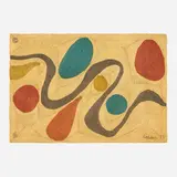 Turquoise tapestry by Alexander Calder, 1975, hand-woven maguey fiber, sold Mar 2026