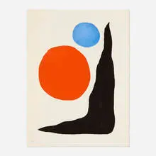 Untitled (from the Paroles peintes III portfolio) by Alexander Calder, 1967, aquatint in colors on Arches Johannot, sold Mar 2026