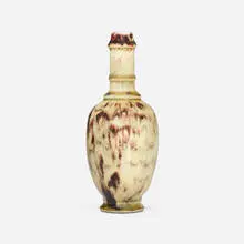 Vase by Ernest Chaplet, c. 1886, oxblood-glazed porcelain, sold Feb 2026