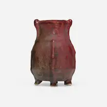 Vase by Théodore Deck, c. 1884, oxblood-glazed porcelain, sold Feb 2026
