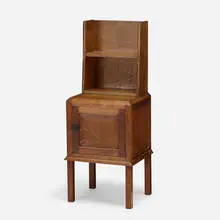 Nightstand by Gordon Russell, 1926, oak, sold Aug 2022