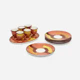 Tableware by Schramberg Majolikafabrik, c. 1930, glazed porcelain, sold Aug 2022