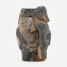 Vase by Modern, c. 1950, glazed ceramic, sold Aug 2022