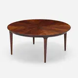 Coffee table by Svante Skogh, c.1960, rosewood, brass, sold Aug 2022