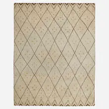 Pile carpet by Moroccan, c. 1975, machine woven wool, sold Aug 2022