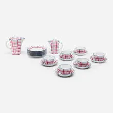 Tea service by Gio Ponti, c. 1925, glazed porcelain, sold Aug 2022