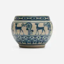 Animale vase by Galileo Chini, c. 1920, glazed stoneware, sold Aug 2022