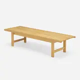 Bench by Ab Bjärnums Möbelfabriker, c. 1960, oak, teak, sold Aug 2022