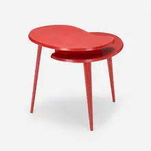 Occasional table by Paul Laszlo, c. 1950, stained oak, sold Aug 2022