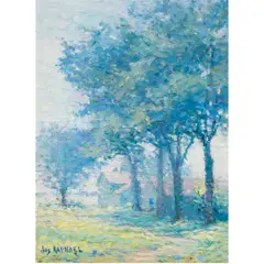 Untitled (The Artist's Studio) by Joseph Raphael, oil on panel, sold Sep 2024