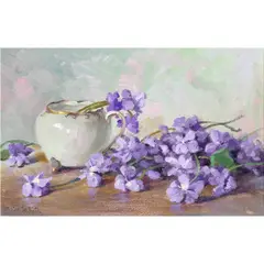 Floral Still Life by Edith White, oil on panel, sold Sep 2024