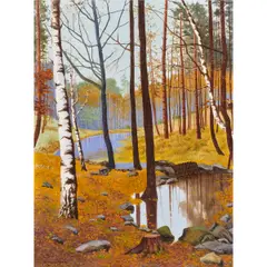 Landscape with Trees by Frederick John Mulhaupt, oil on canvas, sold Sep 2024
