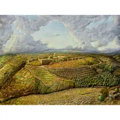 Untitled by Nahum Gilboa, oil on board, sold Sep 2024