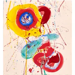 Untitled by Sam Francis, 1963, gouache on paper, sold Sep 2024