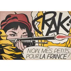 Crak! by Roy Lichtenstein, 1964, lithograph in colors, sold Sep 2024