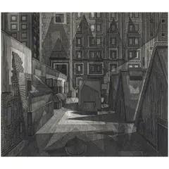 Untitled by Armin Landeck, etching, sold Sep 2024