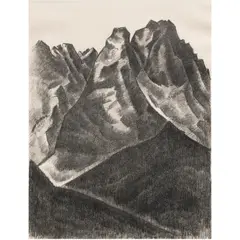 Waxenstein by Marsden Hartley, 1933, lithograph, sold Sep 2024