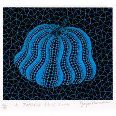 A Pumpkin BB-C by Yayoi Kusama, 2004, screenprint in colors, sold Sep 2024