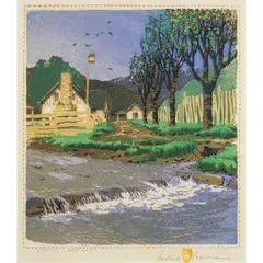 Untitled by Gustave Baumann, woodcut in colors, sold Sep 2024