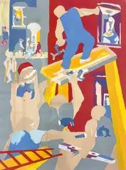 Untitled by Jacob Lawrence, Lithograph 30"x22" Sheet. Loose, sold May 2026
