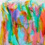 Danza" [Dance] by Gabriela Tolomei, 2016, Acrylic and Ink on Canvas, sold Dec 2025