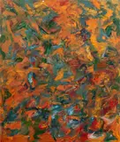 Abstract Composition by Andy Miller, Oil on Canvas, sold Dec 2025