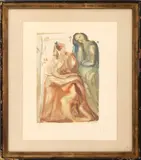 Purgatory Canto 32 by Salvador Dalí, 1960, Woodcut Print in Colors, sold Jan 2026