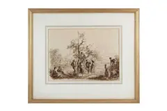 Untitled by John Joseph Barker, ink, offered Jan 2022