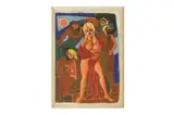 Untitled by Kenneth Abendana Spencer, oil on board, offered Jan 2022