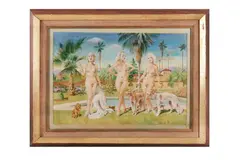 Untitled by Frank Martin, gouache, offered Jan 2022