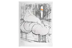 Untitled by Ronald Searle, lithograph, offered Jan 2022