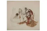 Untitled by Carl Werner, pencil and watercolour on paper, offered Dec 2021