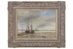 Untitled by John Sutton, oil on canvas, offered Dec 2021