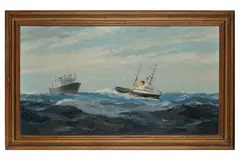 Untitled by Stuart Beck, oil on canvas, offered Dec 2021