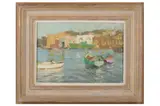 Untitled by Alan Stenhouse Gourley, oil on board, offered Dec 2021
