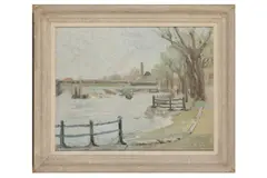 Untitled by Lesley N. Smith, oil on board, offered Dec 2021