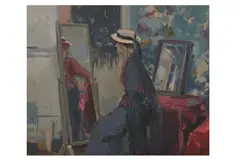 Untitled by Tom Coates, oil on board, offered Dec 2021
