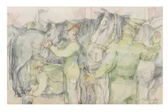 Untitled by Michael Warren, 1986, pencil and watercolour, offered Dec 2021