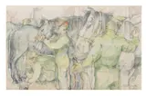 Untitled by Michael Warren, 1986, pencil and watercolour, offered Dec 2021