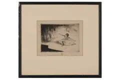 Untitled by Auguste Brouet, etching, offered Dec 2021