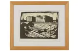 Untitled by Peter Belyi, linocut, offered Dec 2021