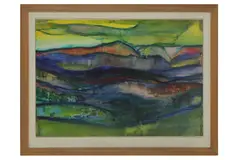 Untitled by Jeff Hoare, acrylic on paper, offered Dec 2021