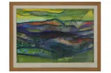Untitled by Jeff Hoare, acrylic on paper, offered Dec 2021