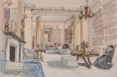 Teddesley by Caroline Vernon, Watercolour, sold Feb 2018