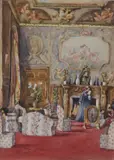 Moor Park, April 9th Watercolour 40.2 x 32.8cm (15 1/4 x 13in.) Together with another pair of watercolours by the same hand, framed as one (2) by Caroline Vernon, Watercolour, sold Feb 2018